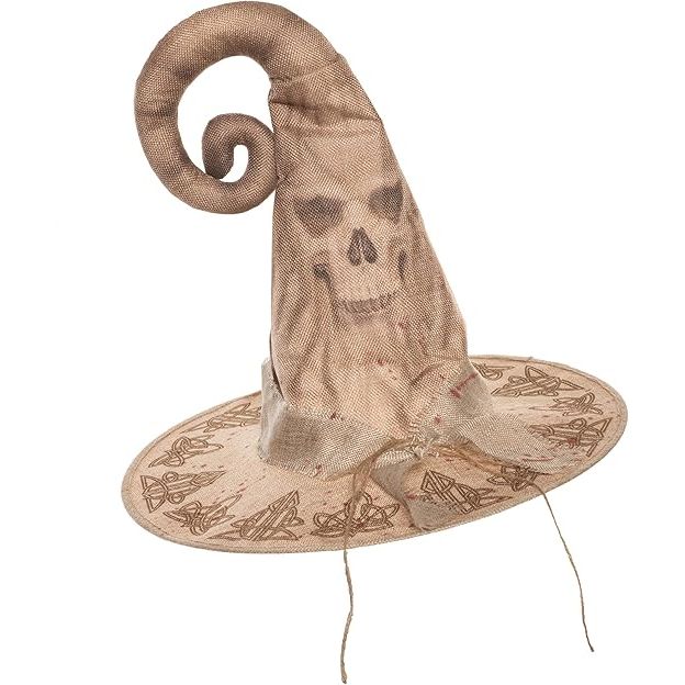 Wizard Witch Hat with Skull Print