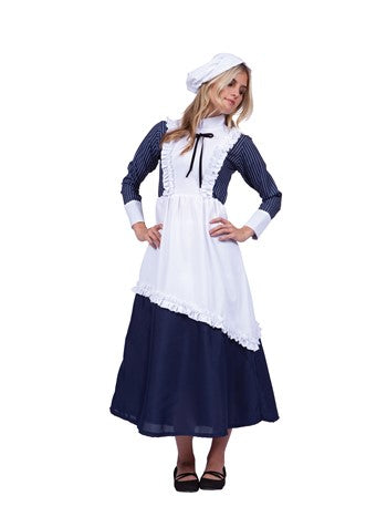 Colonial Lady Pinstriped Blue
