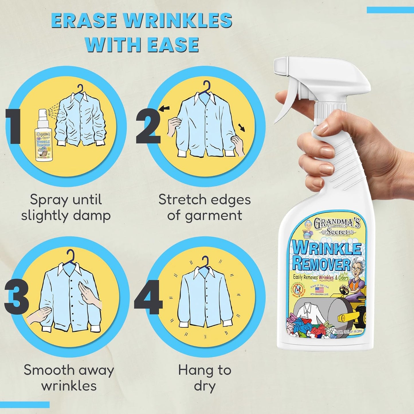 Grandma's Secret Wrinkle Remover Spray - 16oz