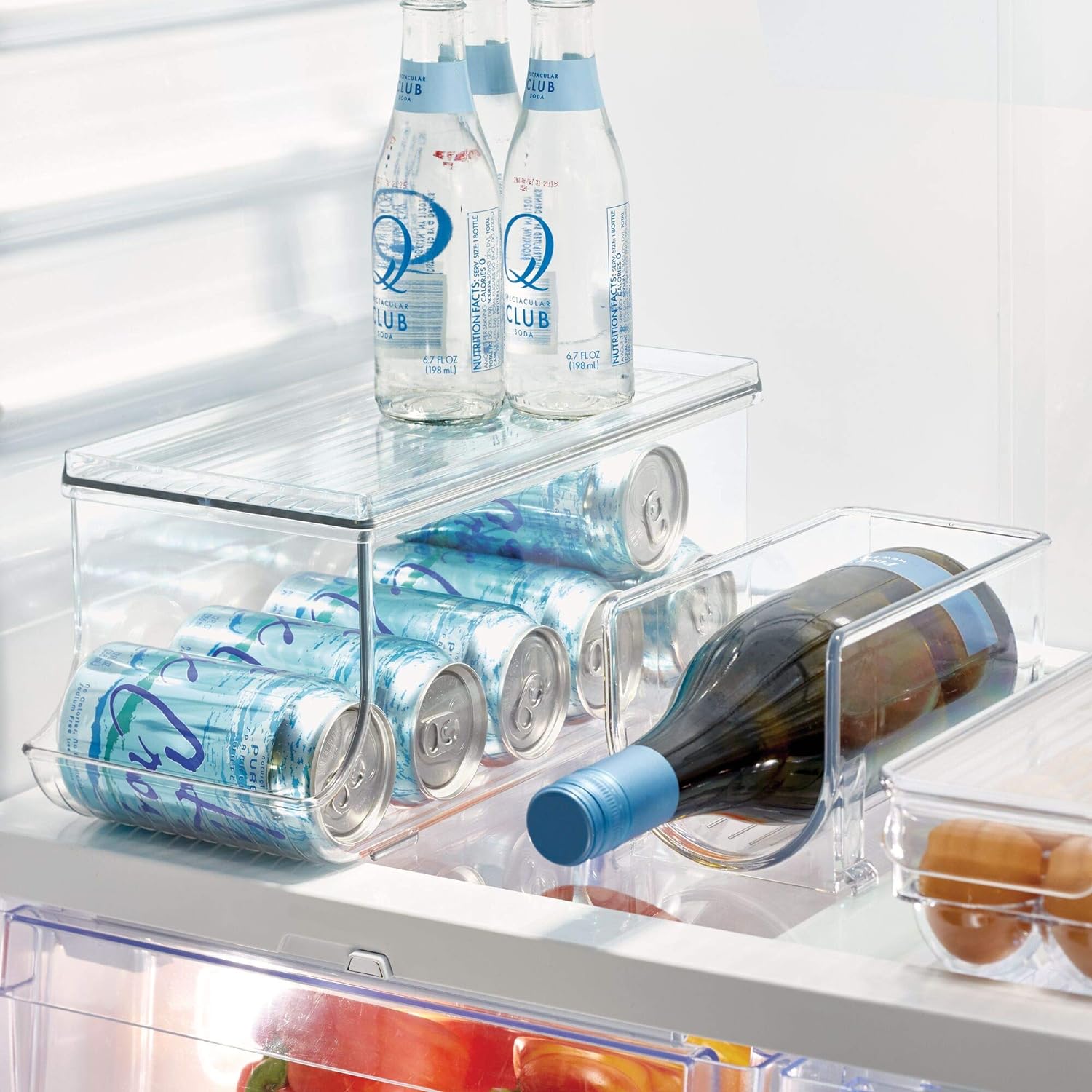 RPET Fridge Bins Wine Holder Clear