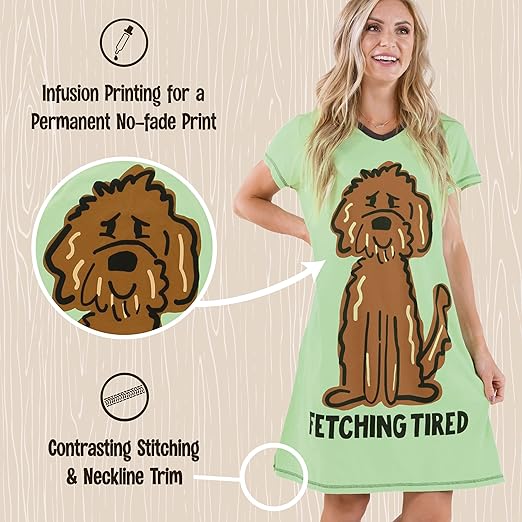 Fetching Tired Vneck Nightshirt