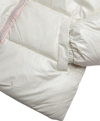 GWP Metallic Grid Puffer Ivory