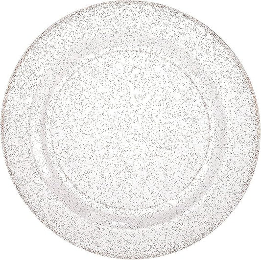 7.5" Plate Glitter Rose Gold