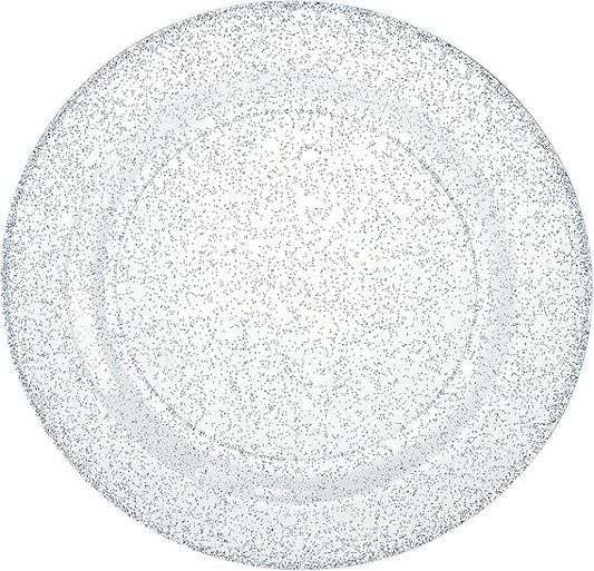 10.25" Plate Glitter Blue