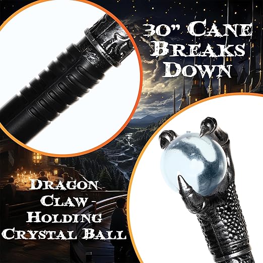 Dragon Crystal Ball Claw Cane