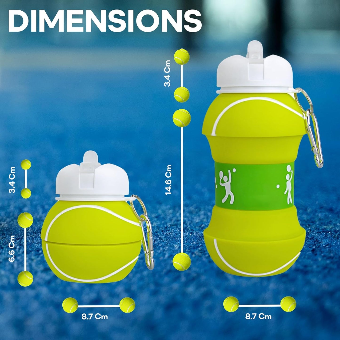 550ML Foldable Bottle Tennis