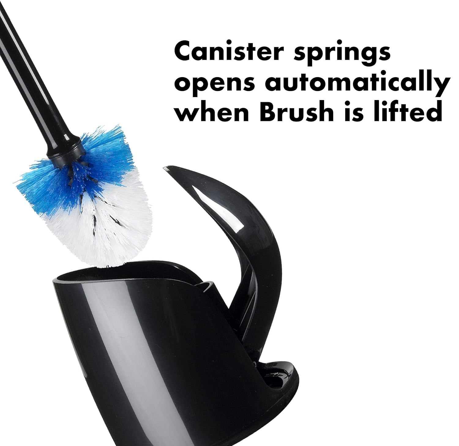 Compact Toilet Brush & Canister Black
