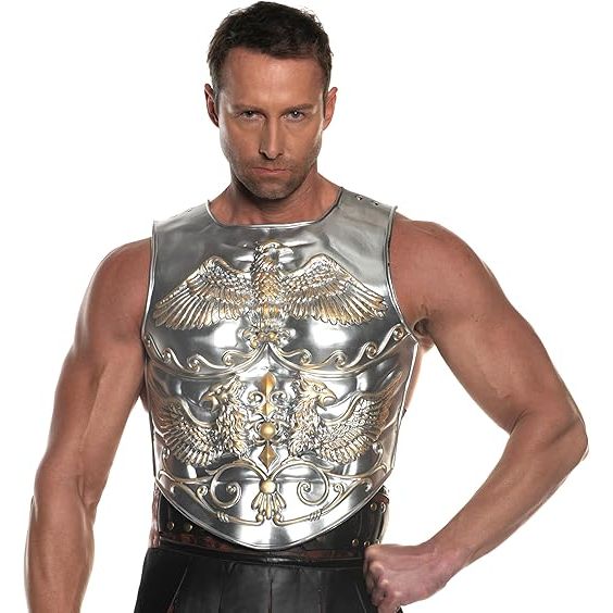 Metallic Gladiator Chest Plate Foam