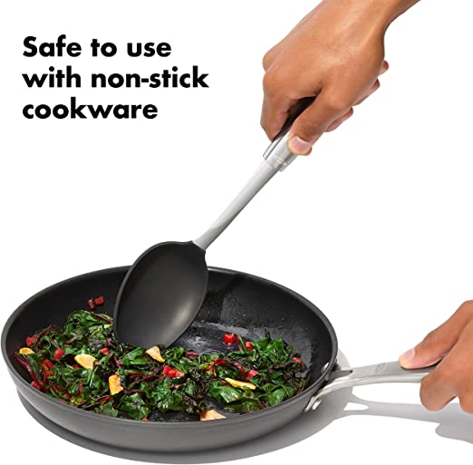 Steel Silicone Cooking Spoon