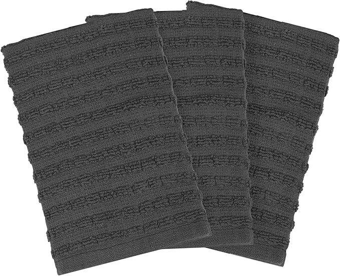 Solid Dish Cloth Graphite 12 x 13.75