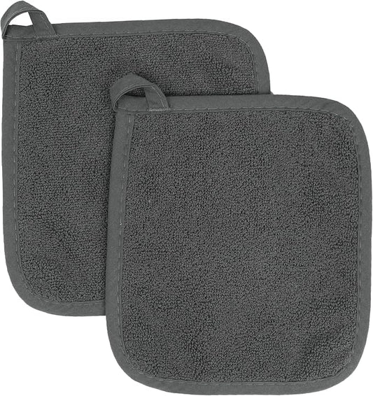 Terry Potholder Graphite 8.25  x 8.5
