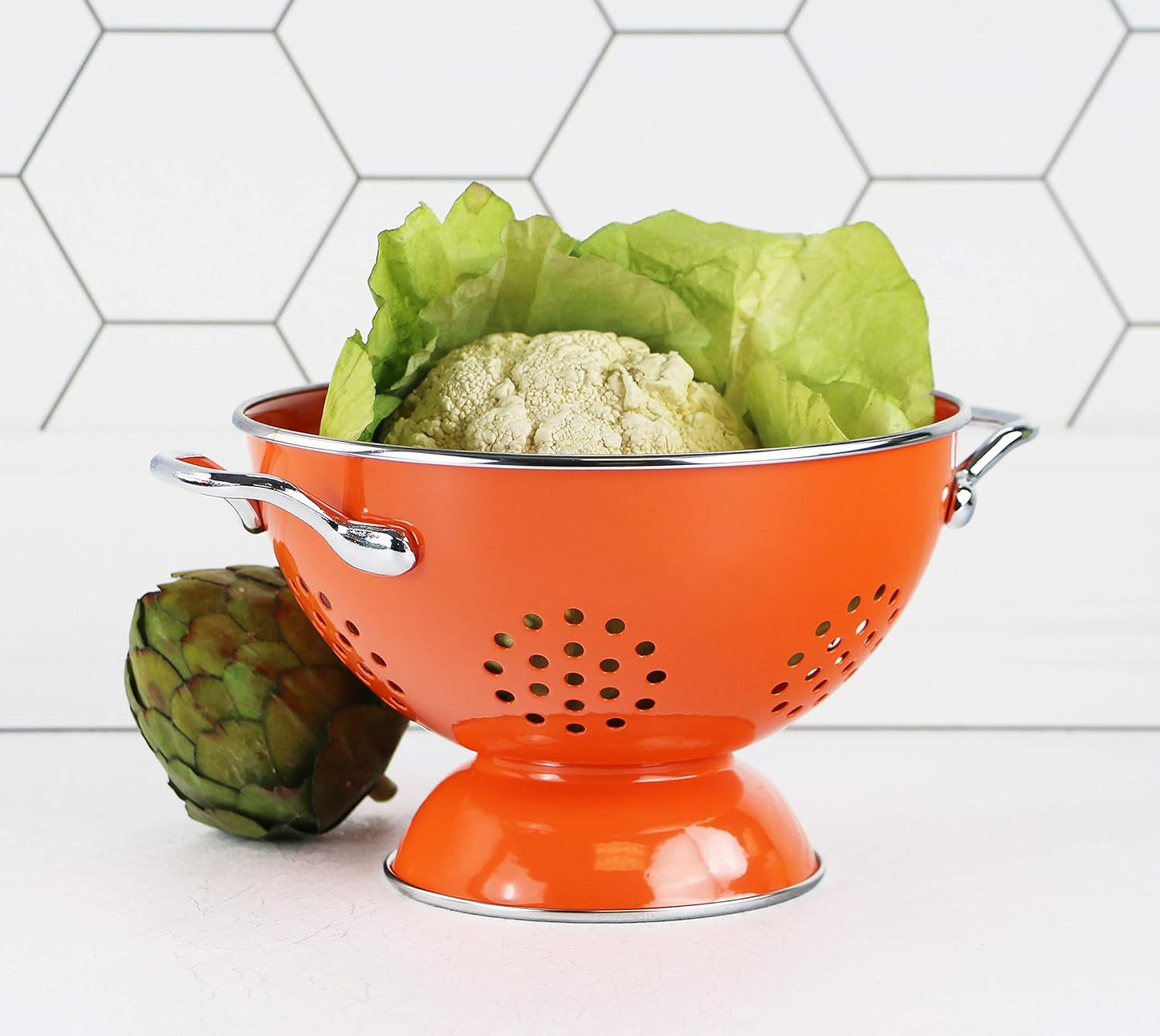 3QT Colander Orange