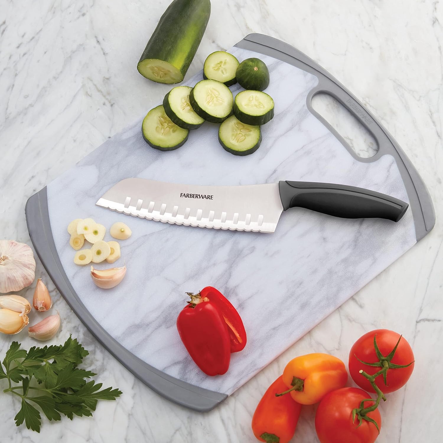 11x14 Non-Slip Cutting Board Marble
