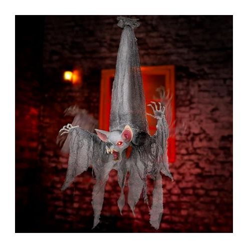 Animated Upside Down Grey Bat