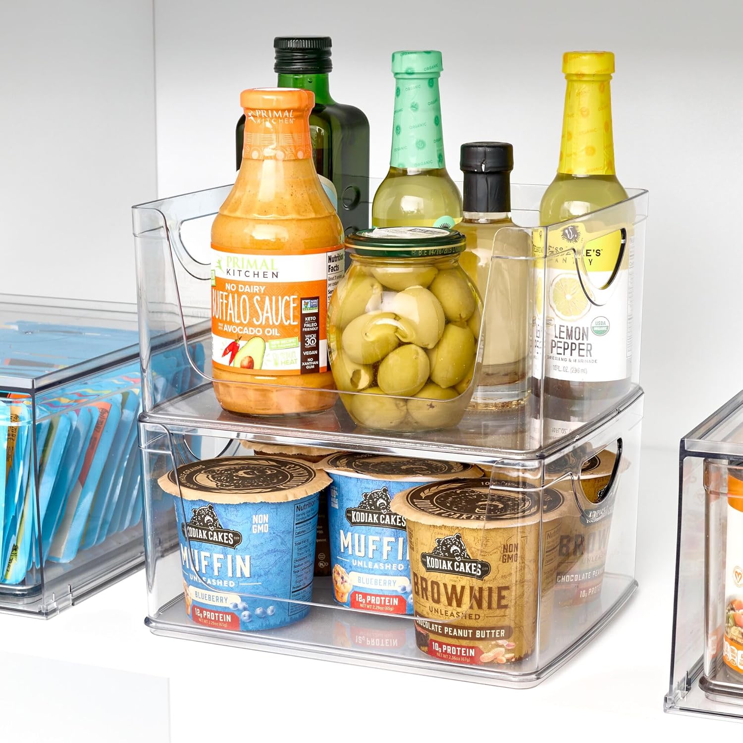 Open Front Stacking Bin Clear