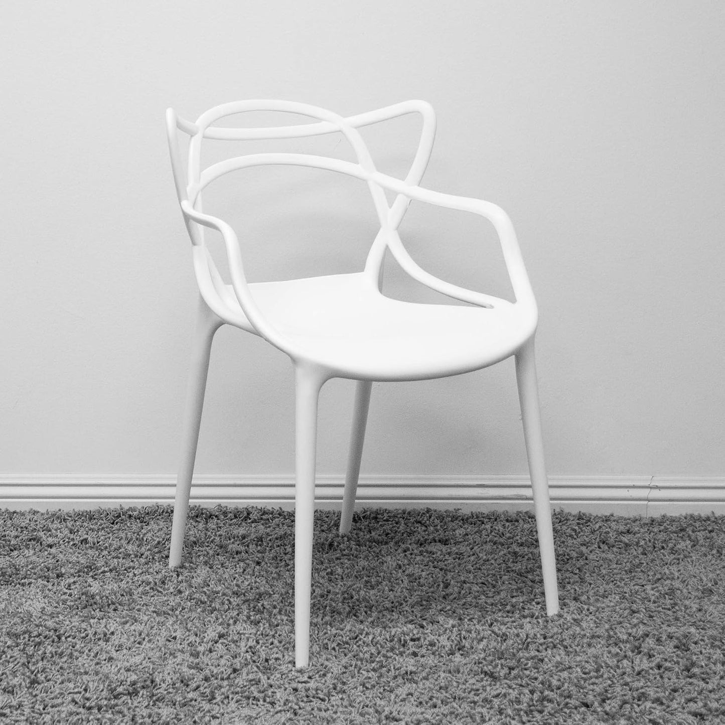 Colorful Modern Design Plastic Chair White
