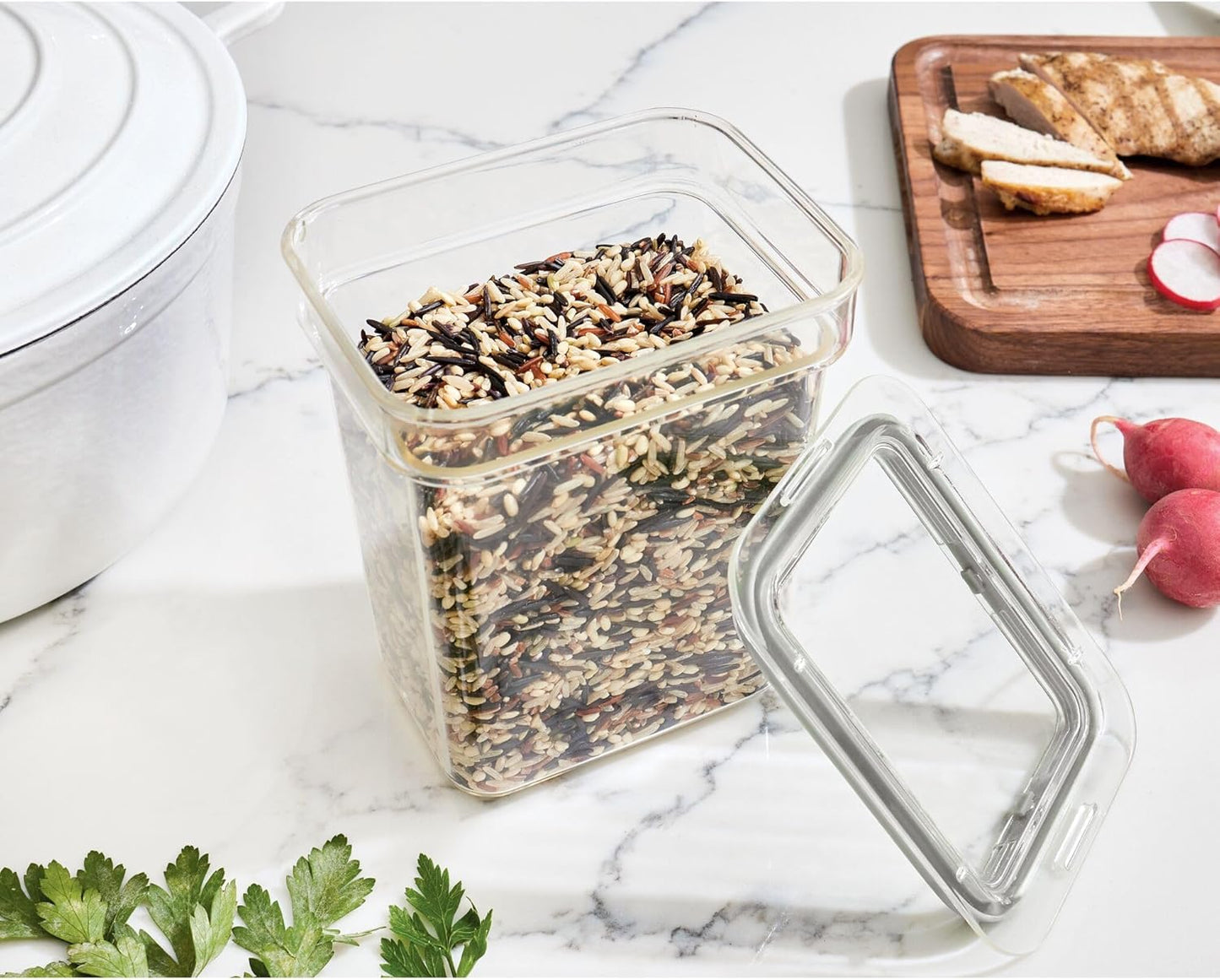 iD Fresh Small Tall Dry Goods Bin Clear