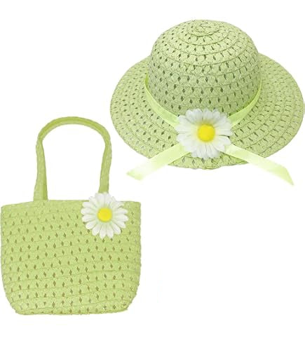 Tea Party Hat and Bag Set Light Green
