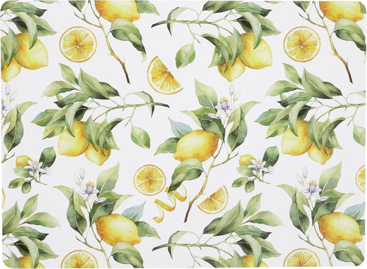 Watercolor Lemon Cork Placemat -Set of 4