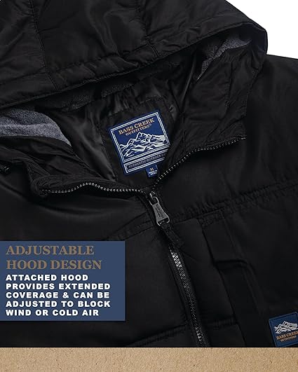 Double Needle Quilted Puffer Black