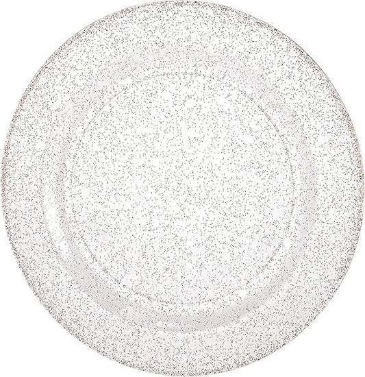 10.25" Plate Glitter Rose Gold
