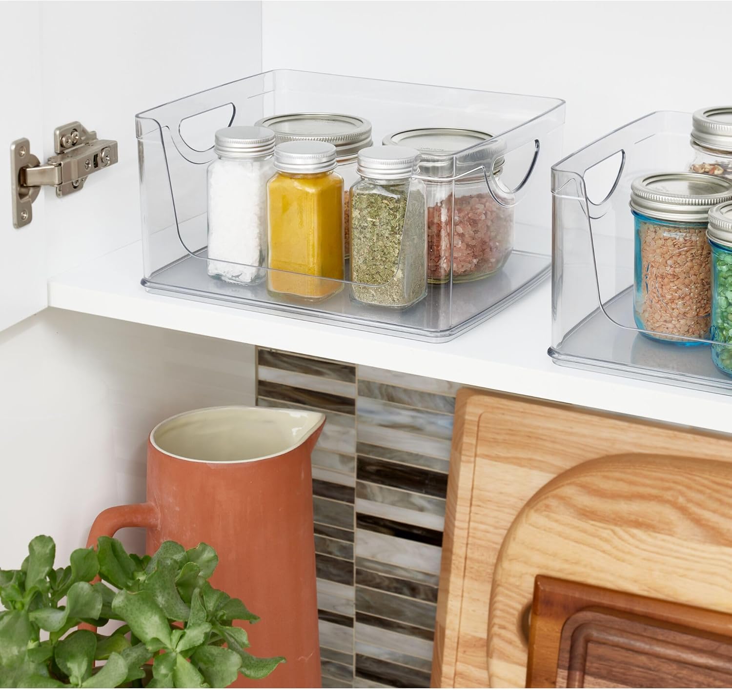 Open Front Stacking Bin Clear