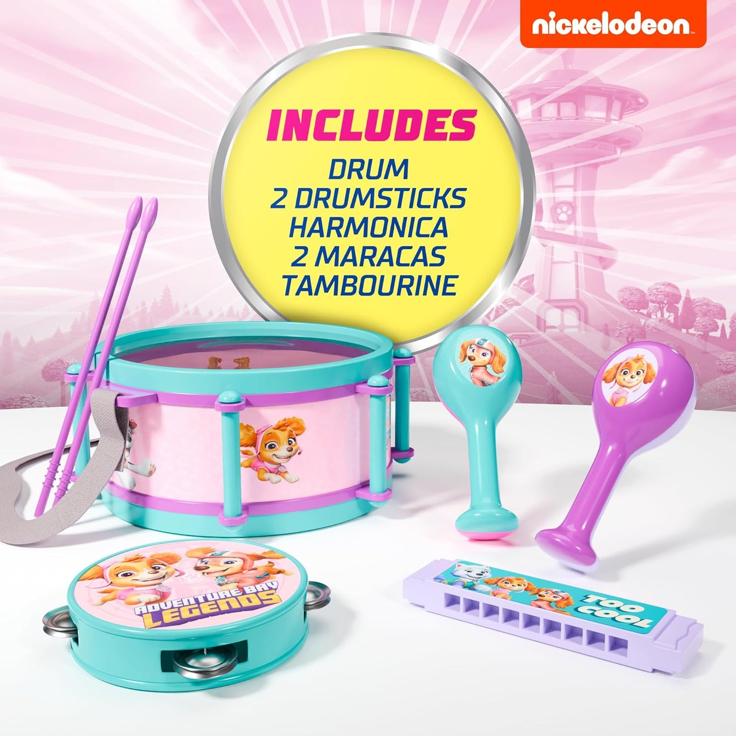 Paw Patrol Girls 7pc Band Drums