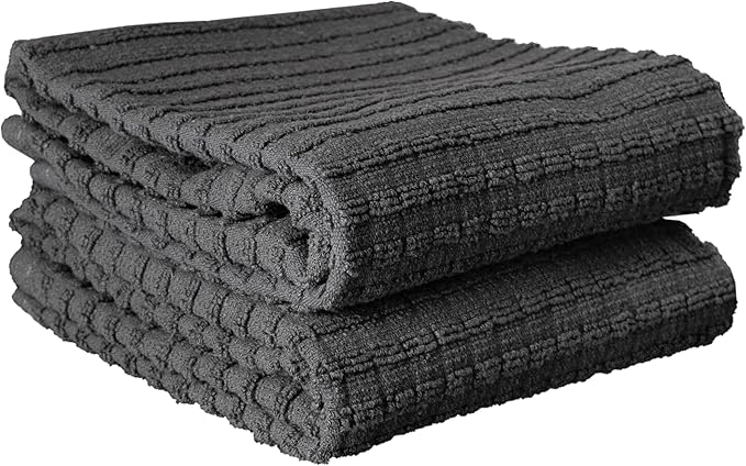 Solid Kitchen Towel Graphite 18 x 28