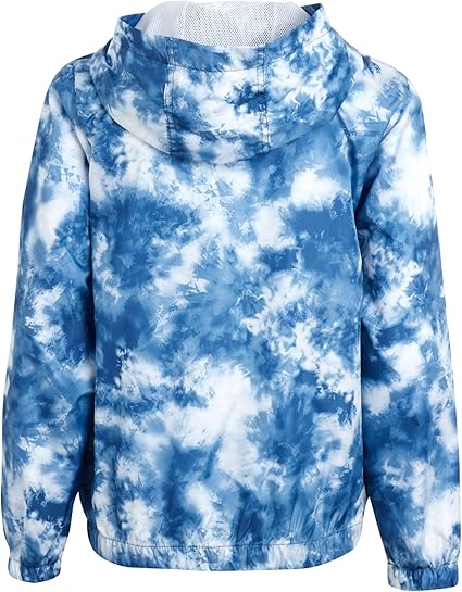 Geo Tie Dye Windbreaker Blue