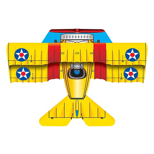 BiPlane Nylon Kite, 36 Inches Tall