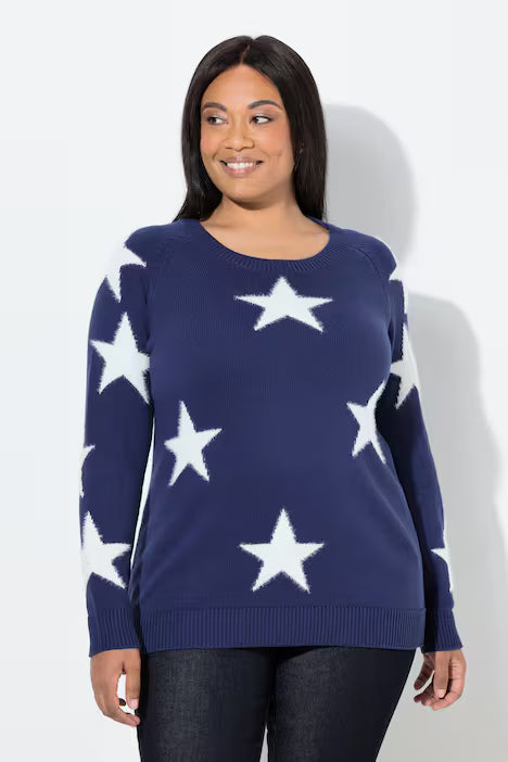 Sweater Stars Navy/White - Ninety