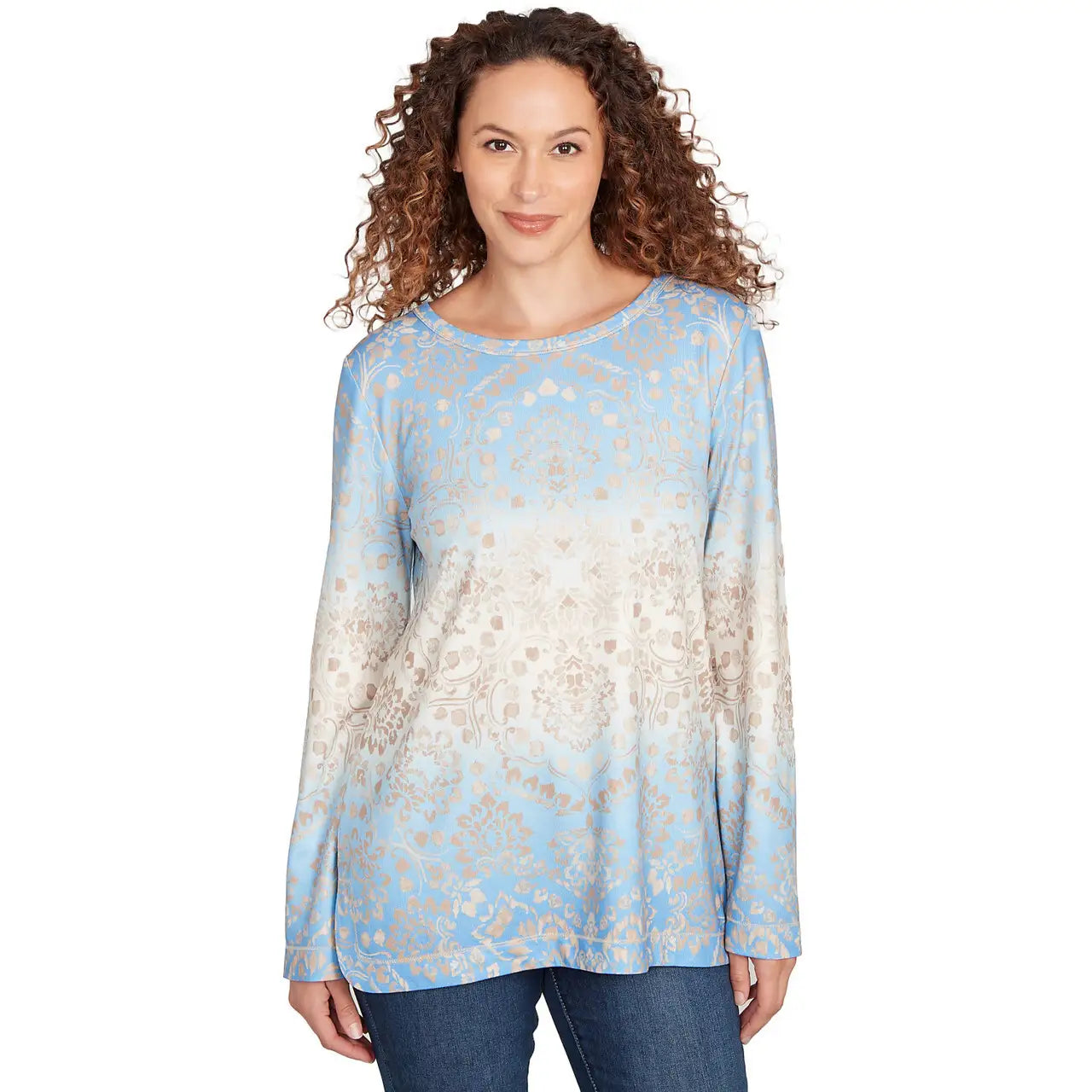 Brushed Medallion Hatchi Knit Top - Ruby Rd