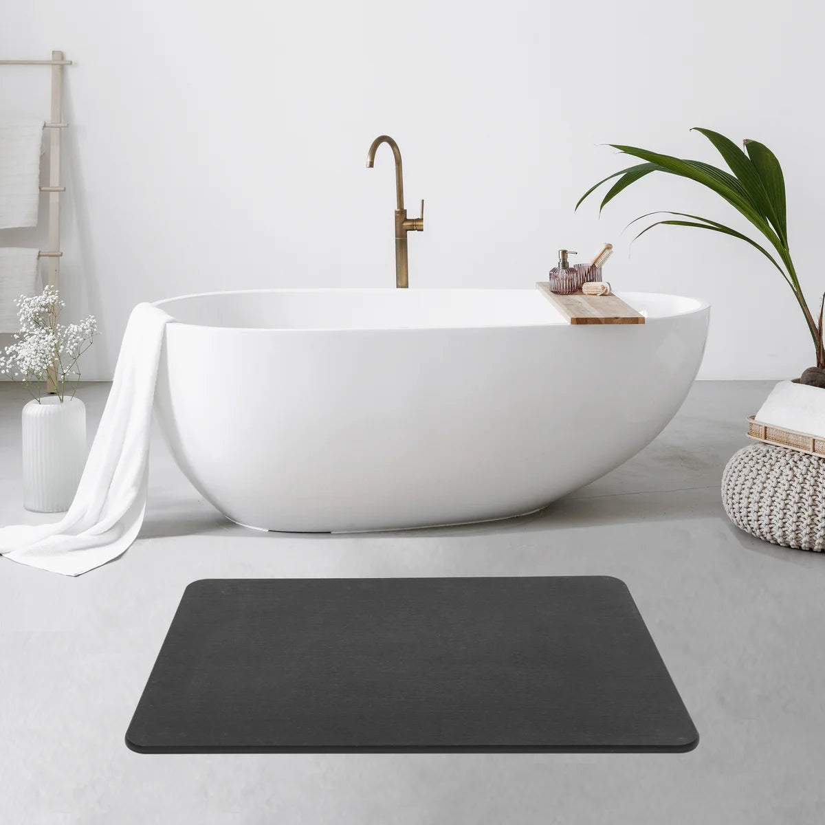 Matte Black - Stone Bath Mat