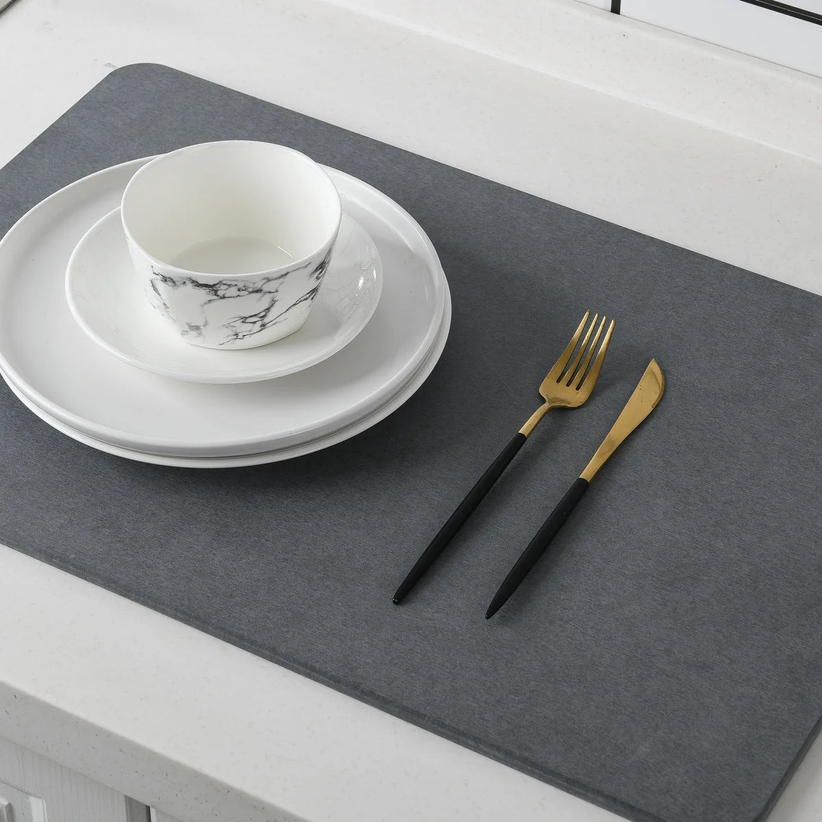 Dove Grey - Stone Bath Mat