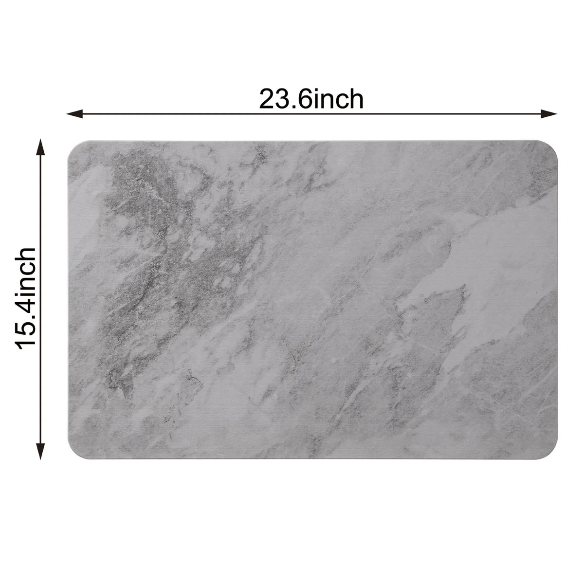 Grey Marble - Stone Bath Mat