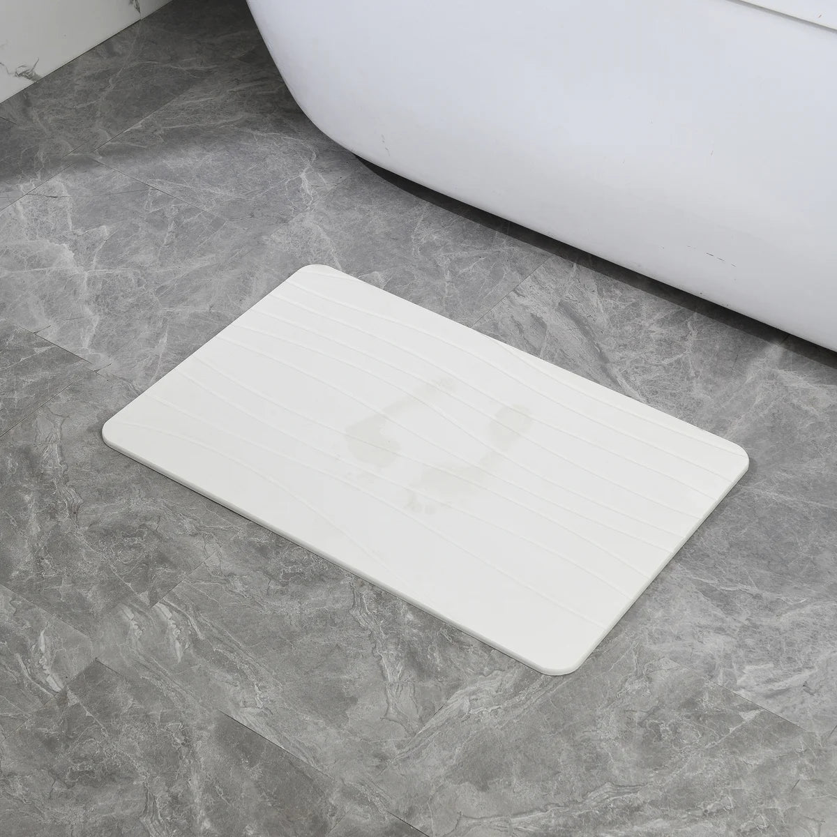 Off White - Wave Stone Bath Mat