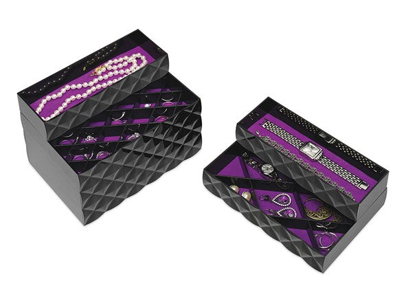 Diamond Jewelry Tray Set Black