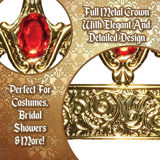 Gold Crown With Green Jewels
