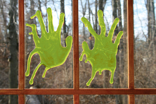 Manos de Goteo de Sangre de Zombi Verde