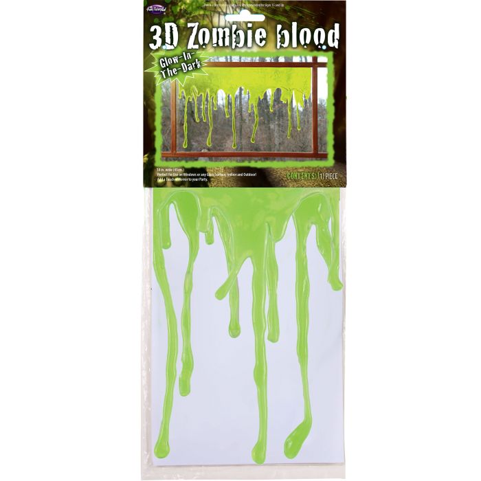 Goteo de sangre de zombi verde