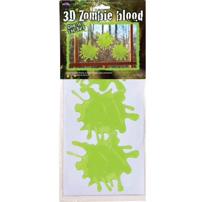 Sangre de zombi verde goteando a chorros