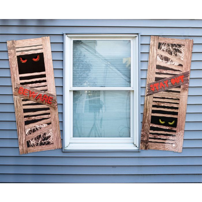 Creepy Shutter Monster 30.75” x 11.5”