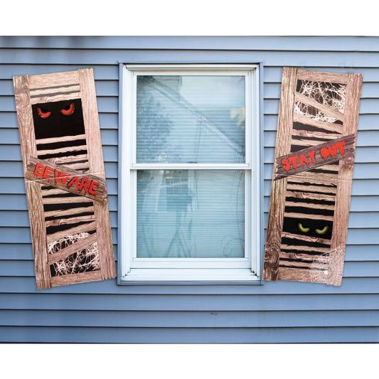 Creepy Shutter Monster 30.75” x 11.5”
