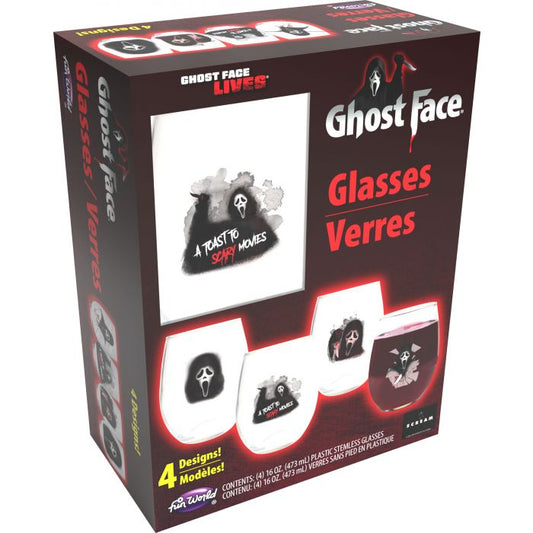 Ghost Face Wine Tumbler Set/4
