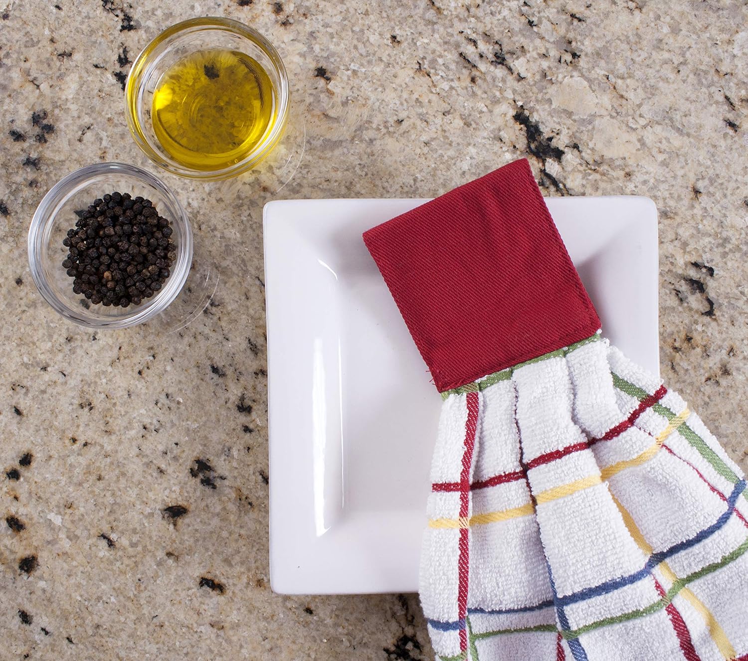 Check Tie Towel Paprika