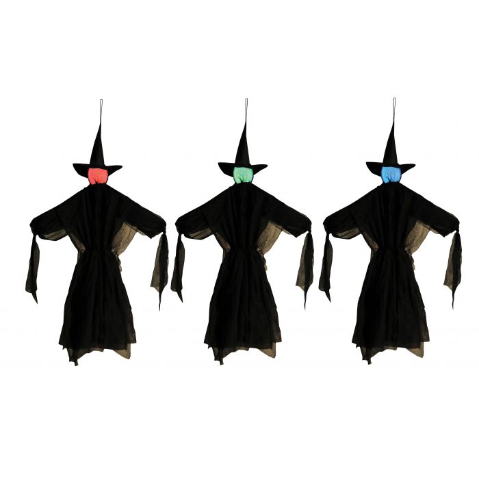 Light Up-Color Change Hanging Witch Trio
