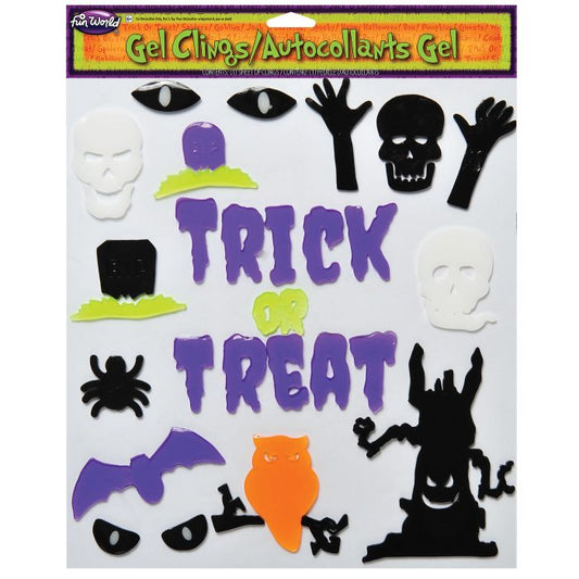 Halloween Window Gel Clings Trick or Treat