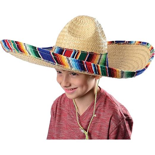 Sombrero with Serape Trim 20"
