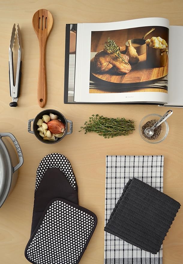 Oven Mitt With Silicone Dots Graphite 13"