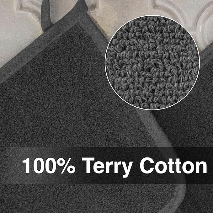 Terry Potholder Graphite 8.25  x 8.5
